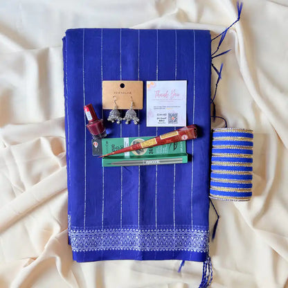 Blue Saree Gift Box – Premium Combo for Women