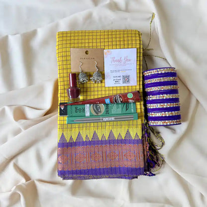 Yellow Saree Gift Box – Premium Combo for Women