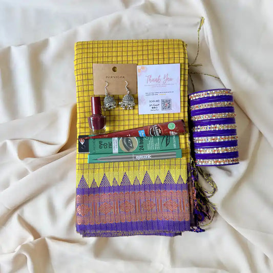 Yellow Saree Gift Box – Premium Combo for Women